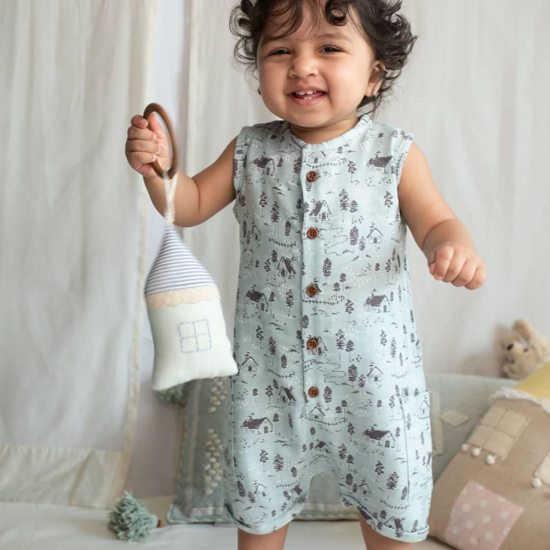 bamboo muslin romper