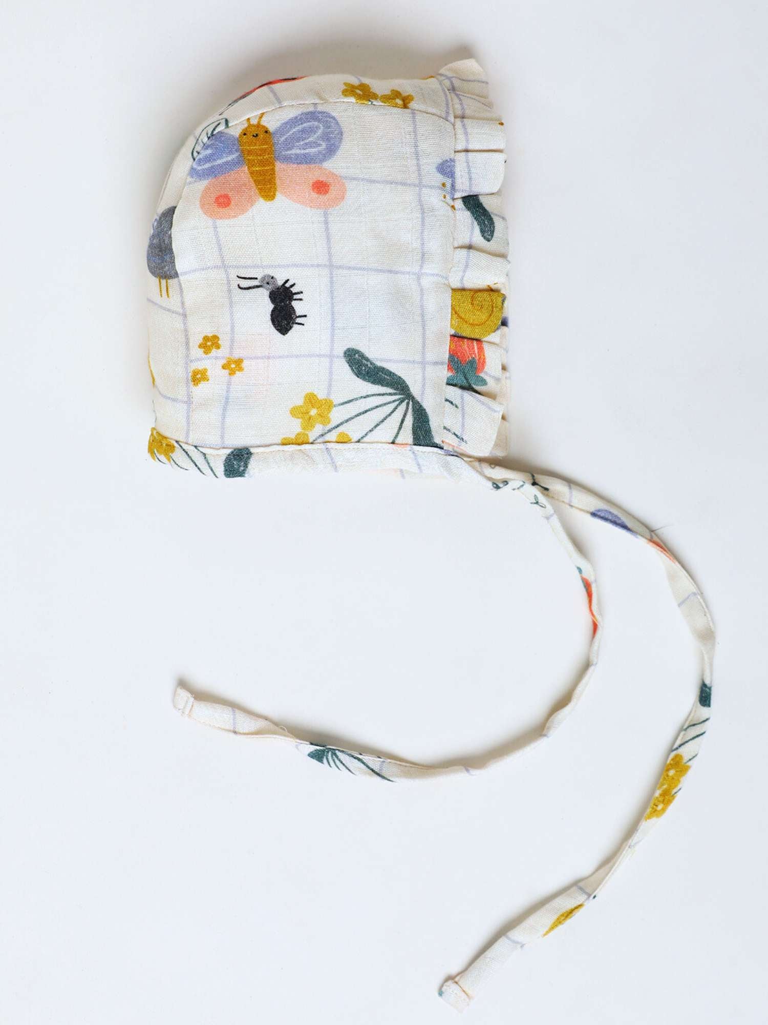 newborn bamboo muslin bonnet cap set of 3