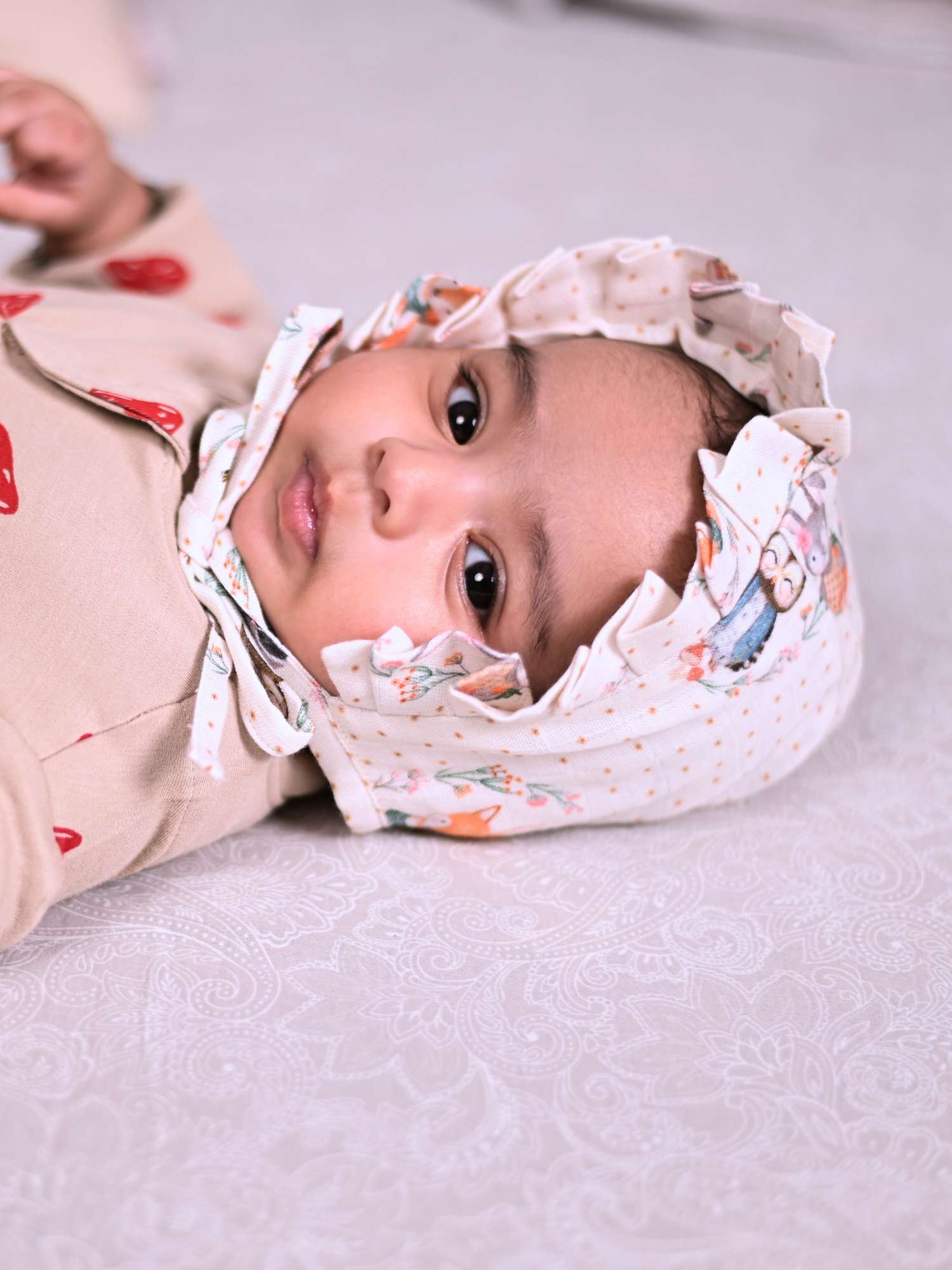 newborn bamboo muslin bonnet cap pack of 6