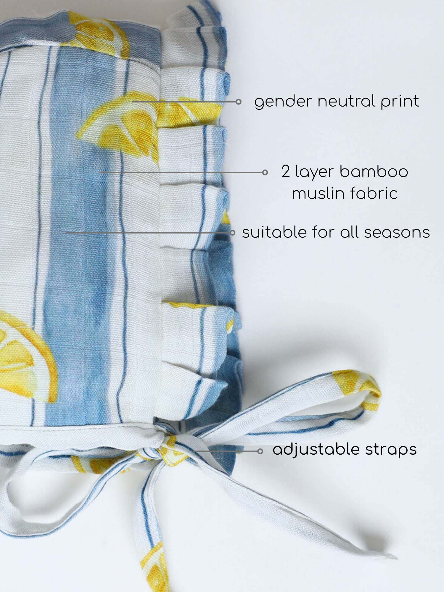 newborn bamboo muslin bonnet cap pack of 6
