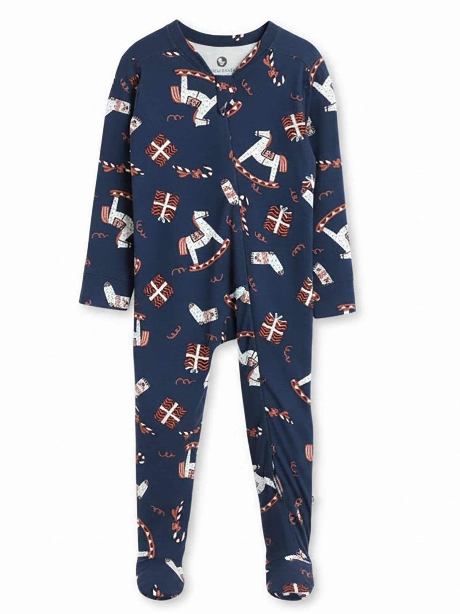 bamboo footed sleepsuit - christmas collection