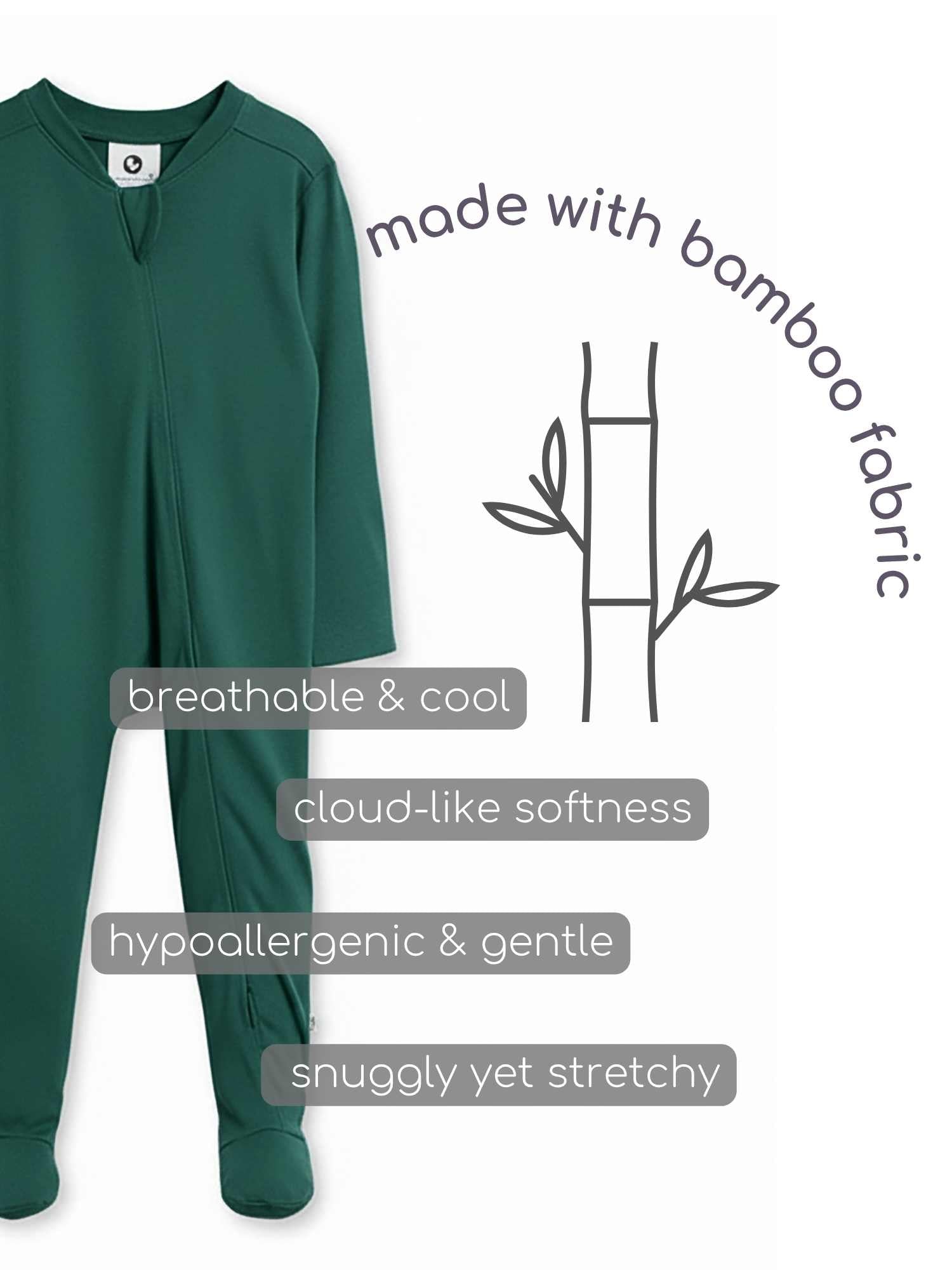 bamboo footed sleepsuit - christmas collection