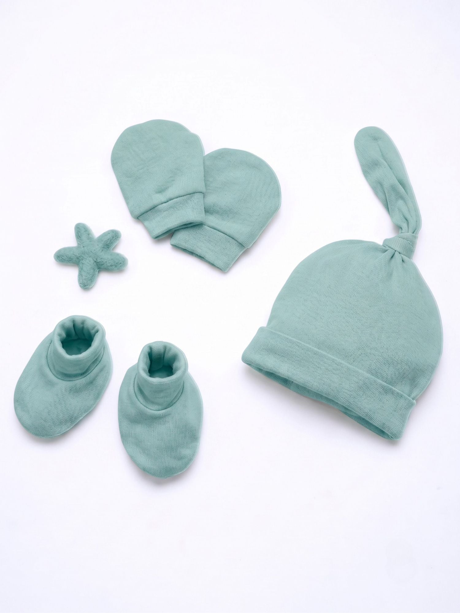 newborn baby bamboo cap mittens socks combo