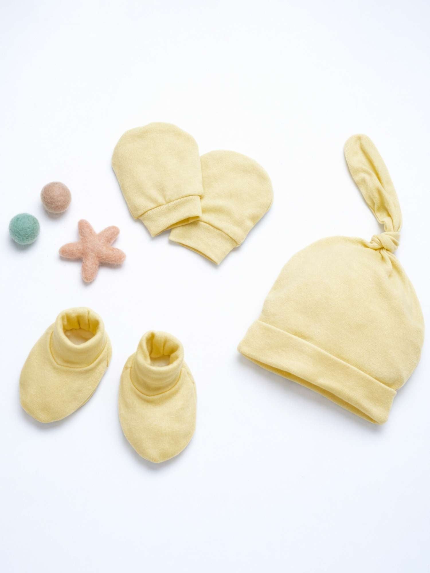newborn baby bamboo cap mittens socks combo