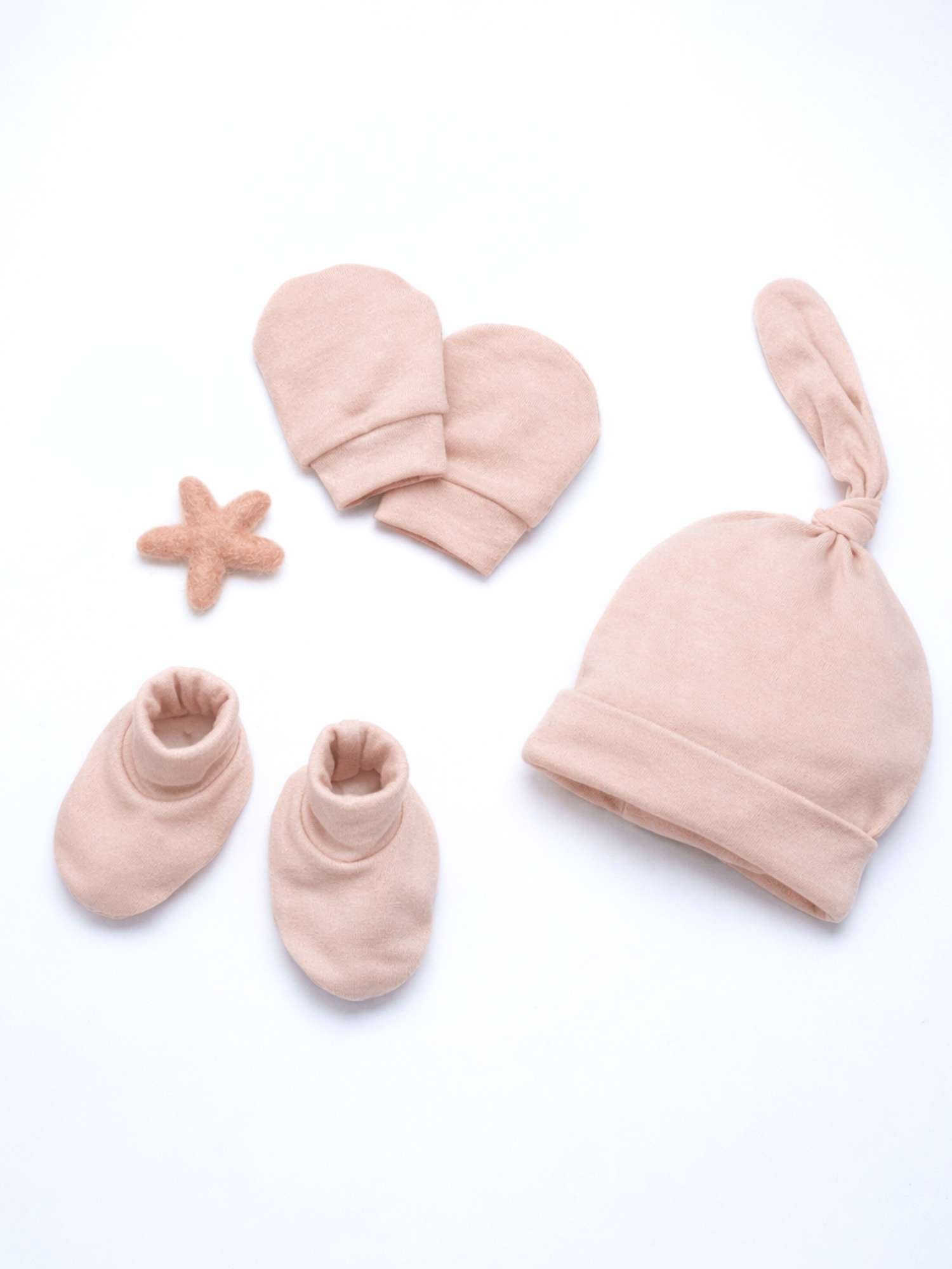 newborn baby bamboo cap mittens socks combo