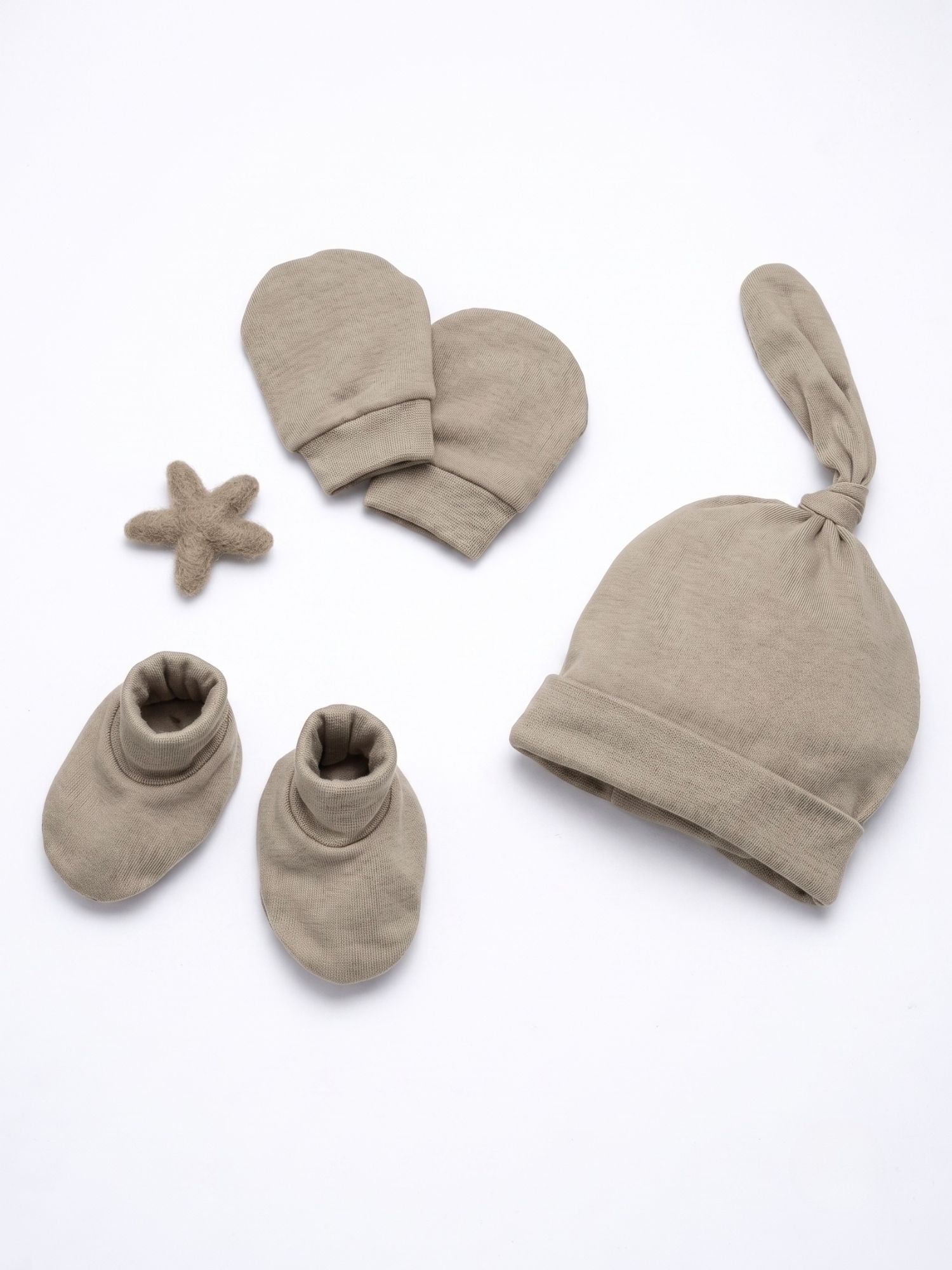 newborn baby bamboo cap mittens socks combo