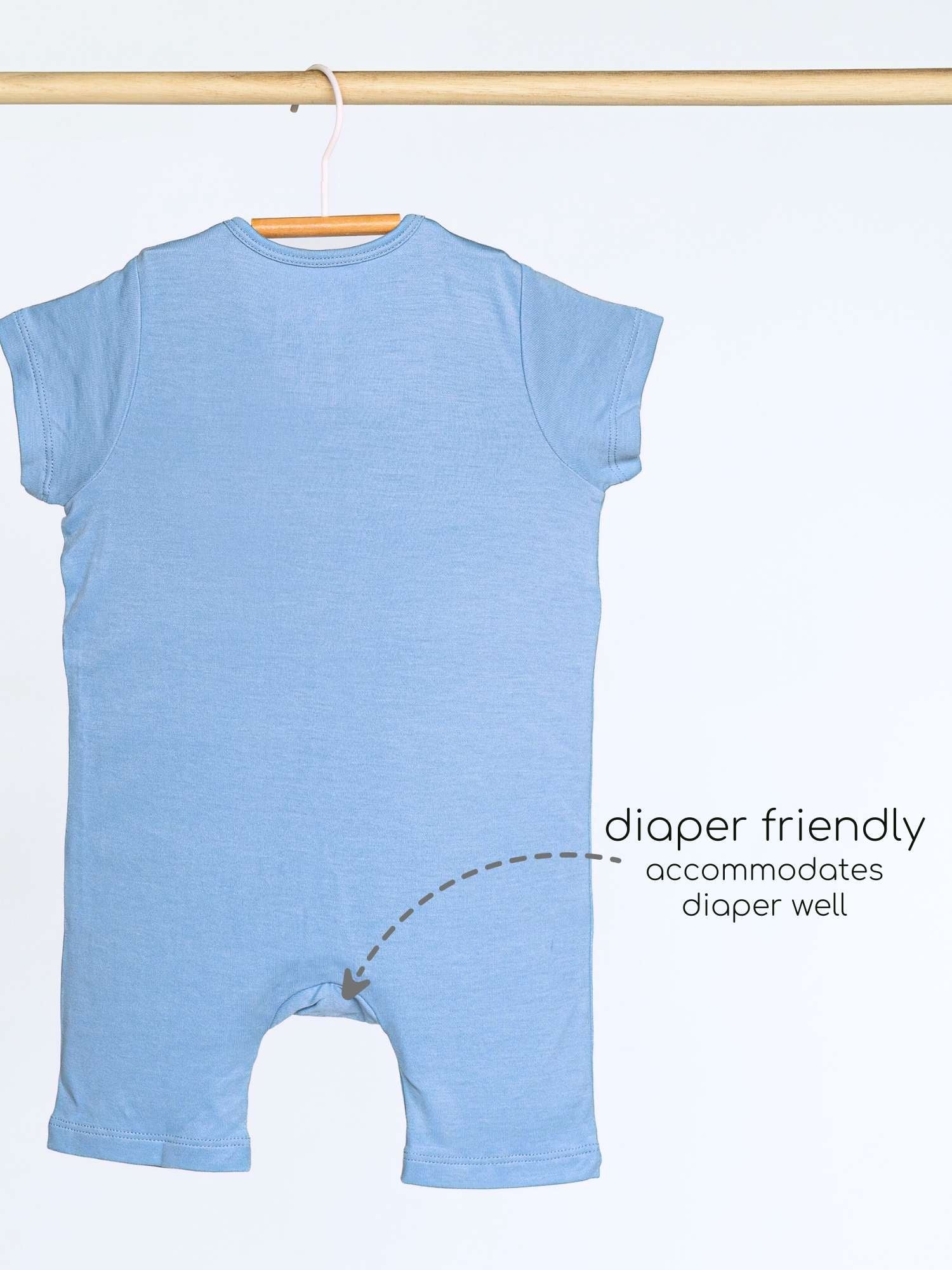 short sleeve bamboo romper