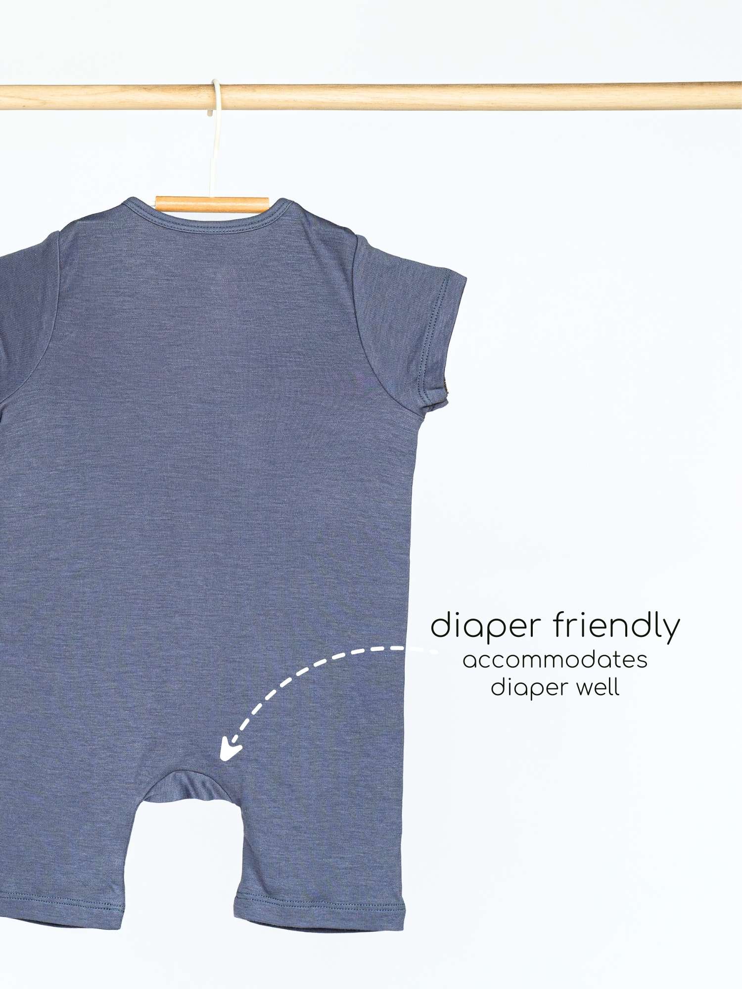 short sleeve bamboo romper