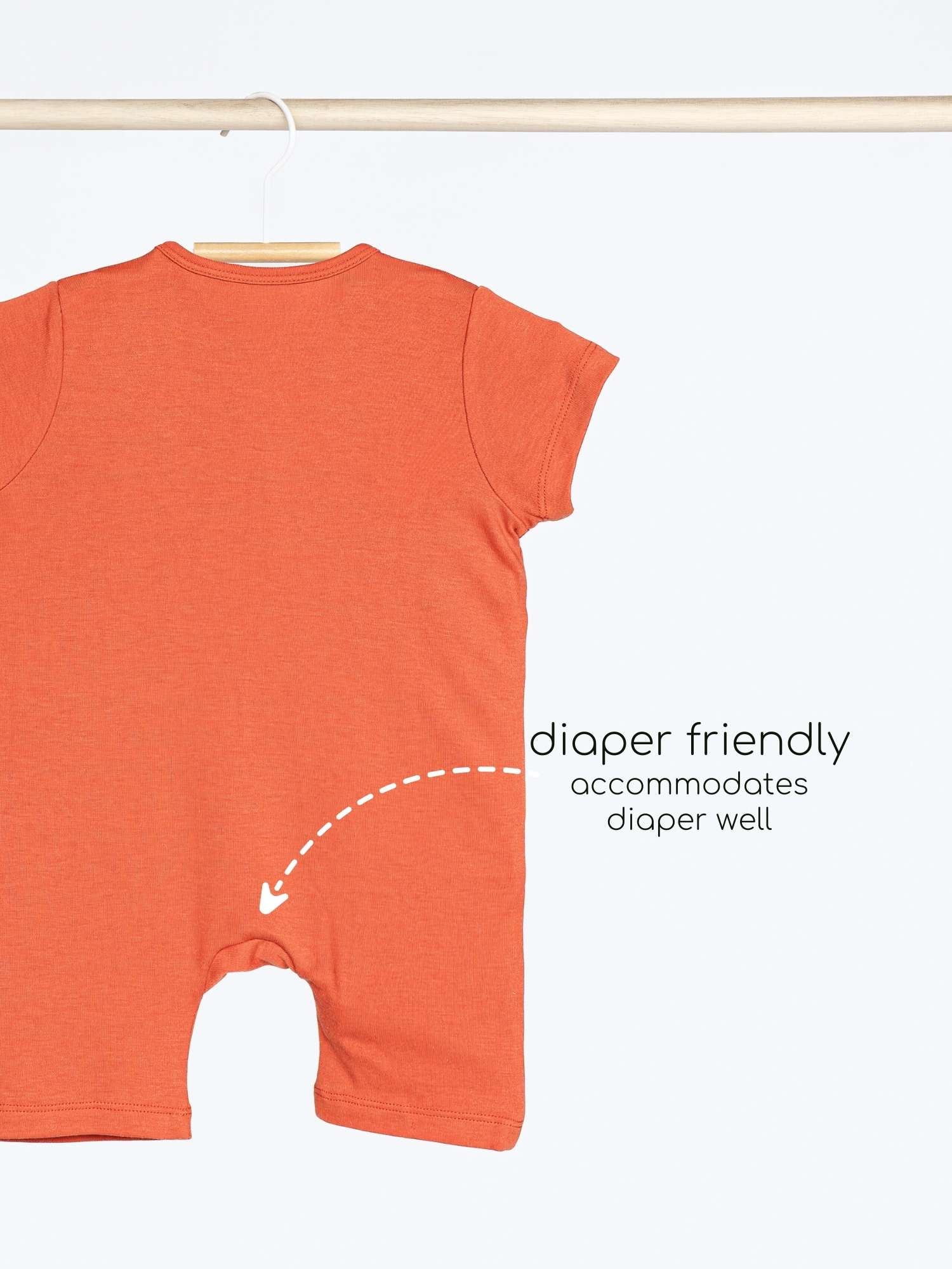 short sleeve bamboo romper