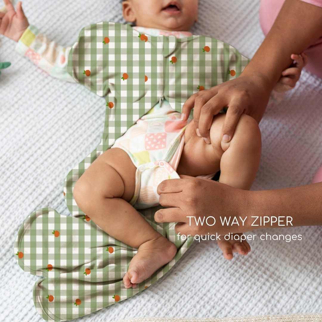 bamboo arms up swaddle pod for baby - prints