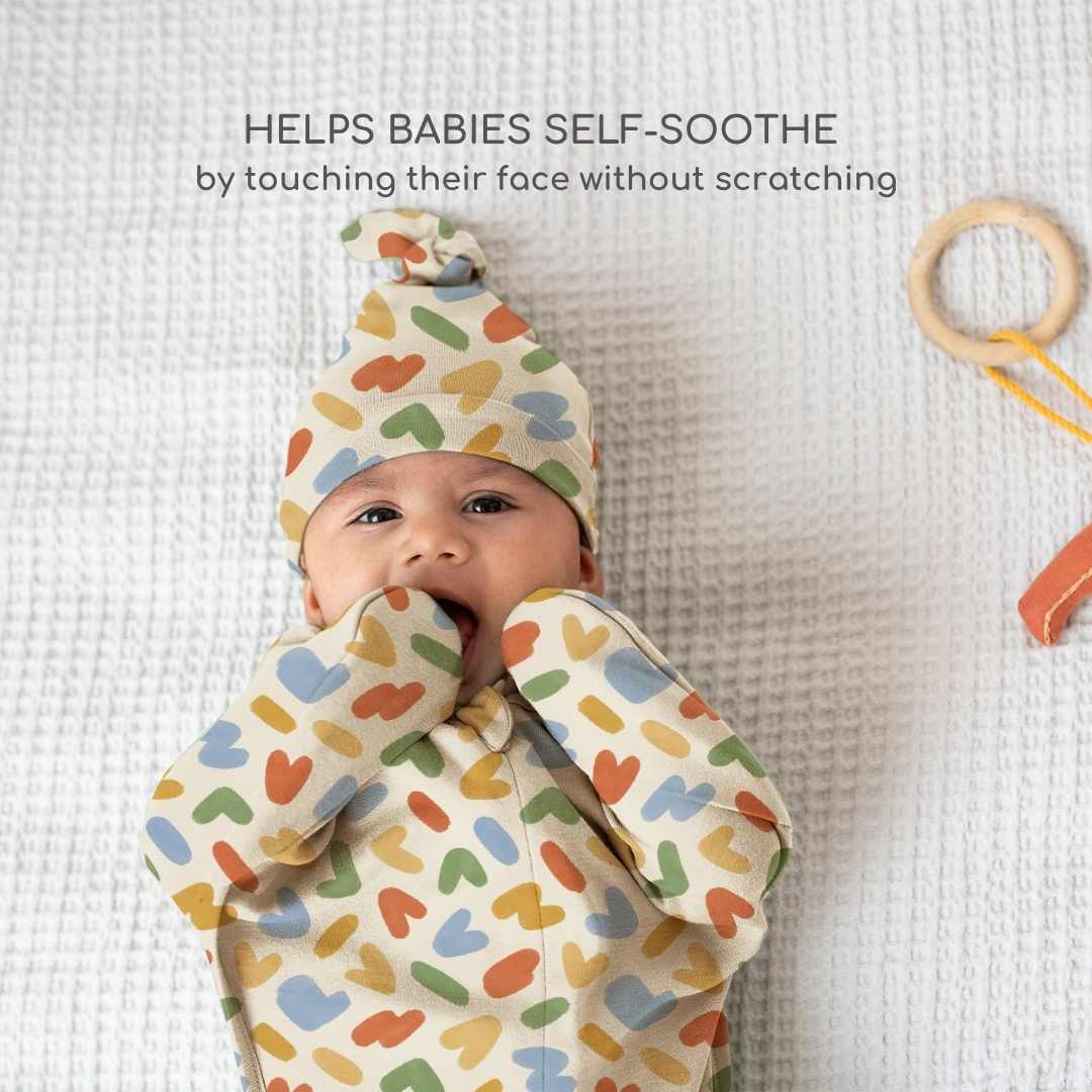 bamboo arms up swaddle pod for baby - prints