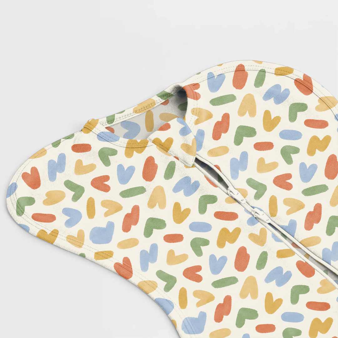 bamboo arms up swaddle pod for baby - prints