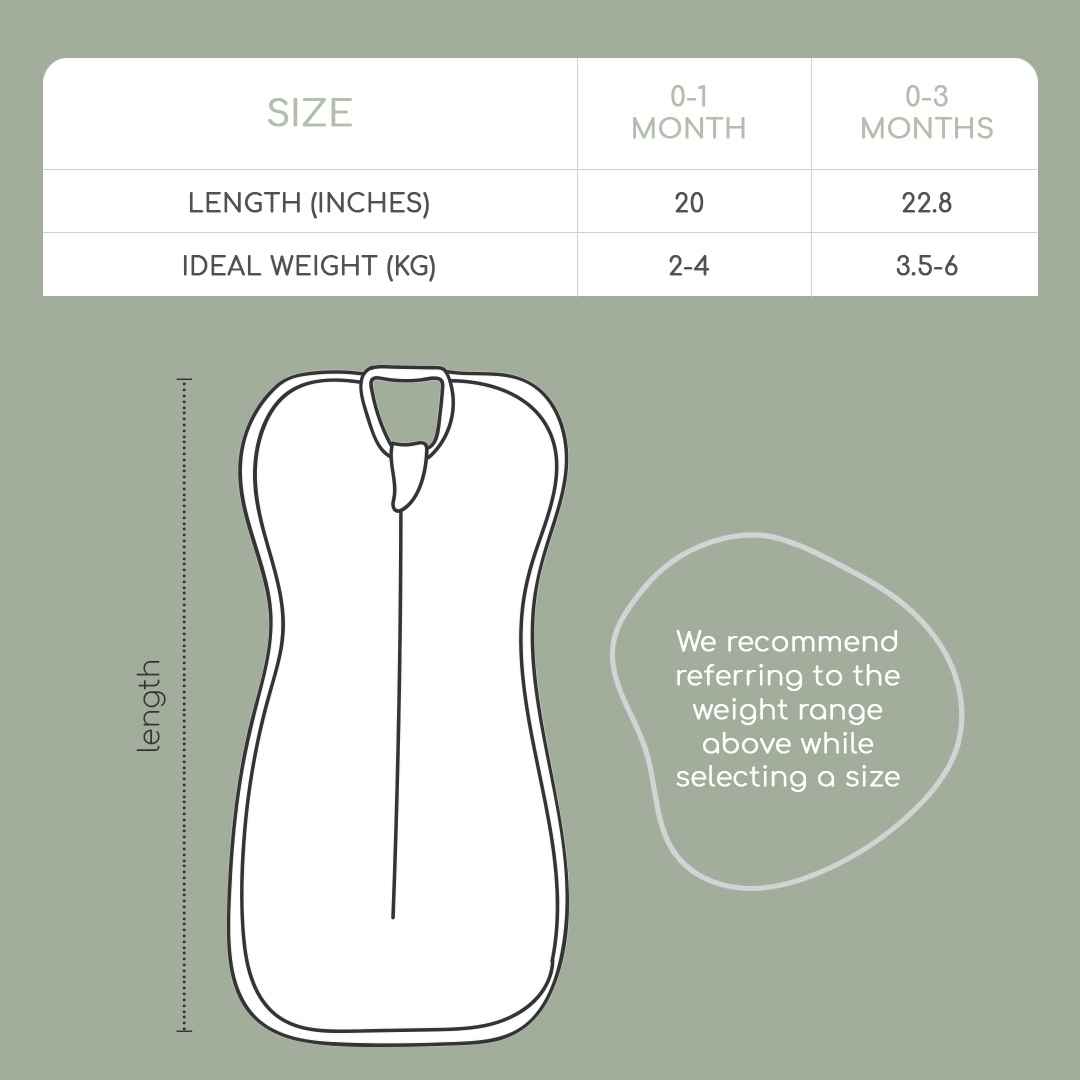 bamboo arms up swaddle pod for baby - prints