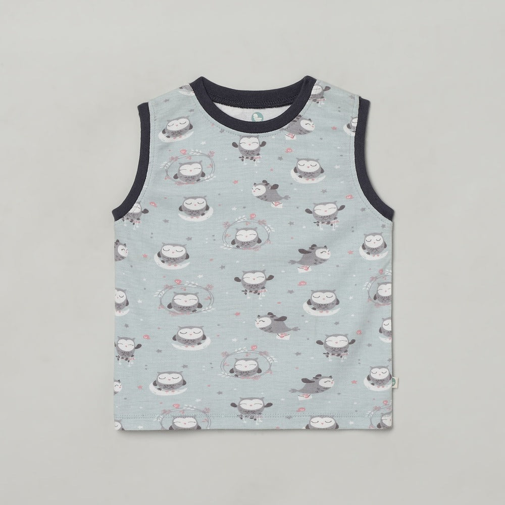 Printed & Plain Bamboo Sleeveless Vest