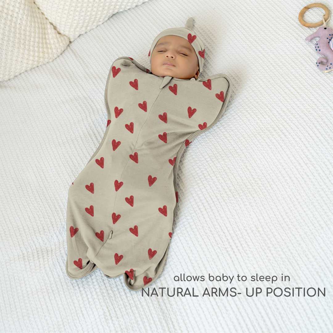 bamboo arms up swaddle pod for baby