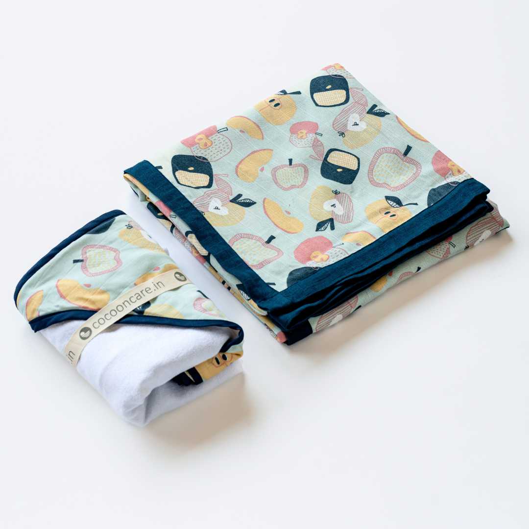 bamboo blanket & hooded towel set