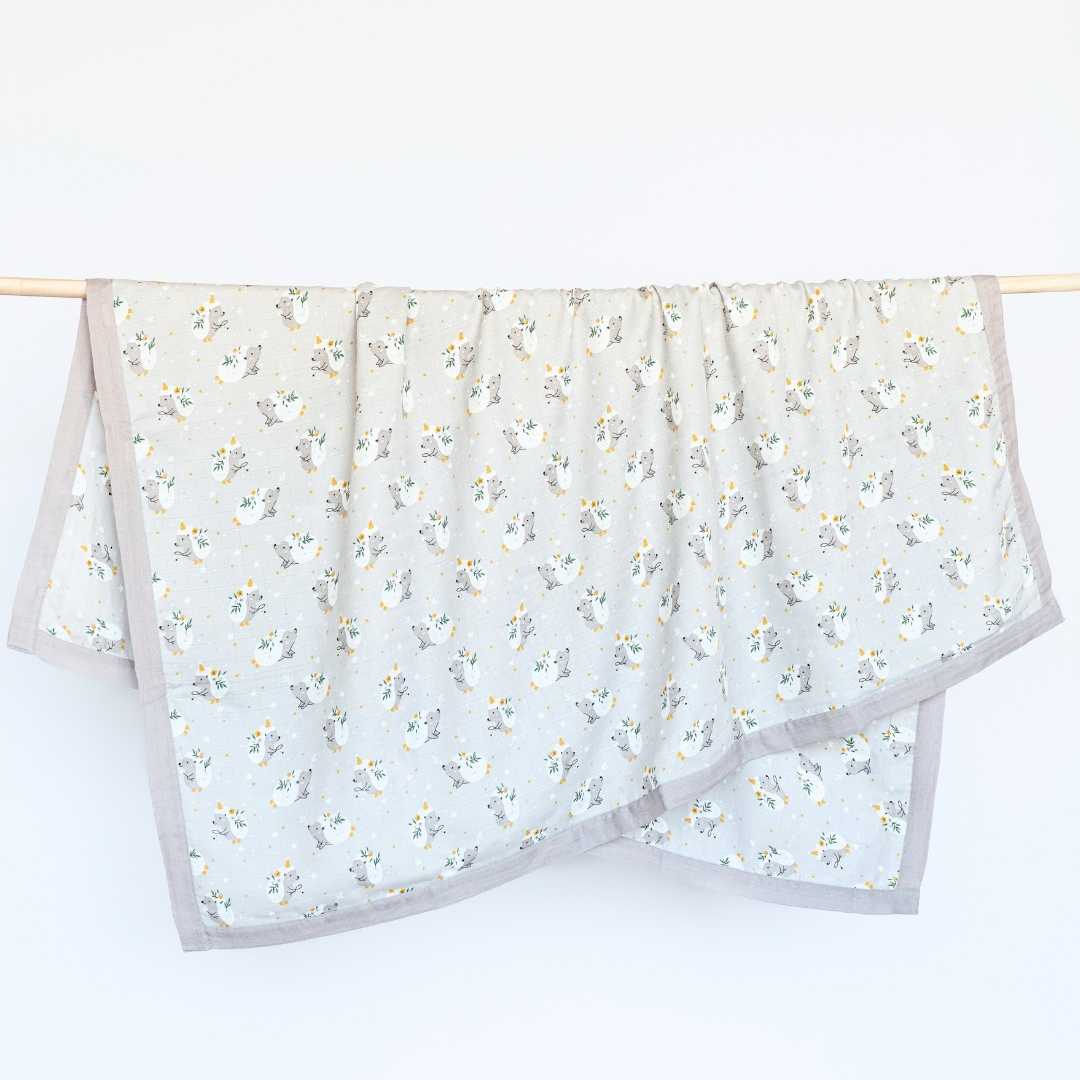 bamboo muslin double sided baby blanket