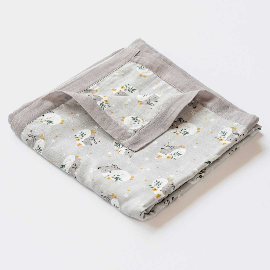 bamboo muslin double sided baby blanket