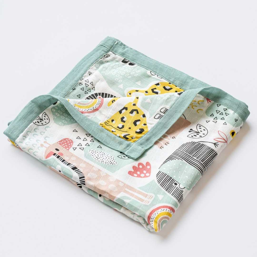 bamboo muslin double sided baby blanket