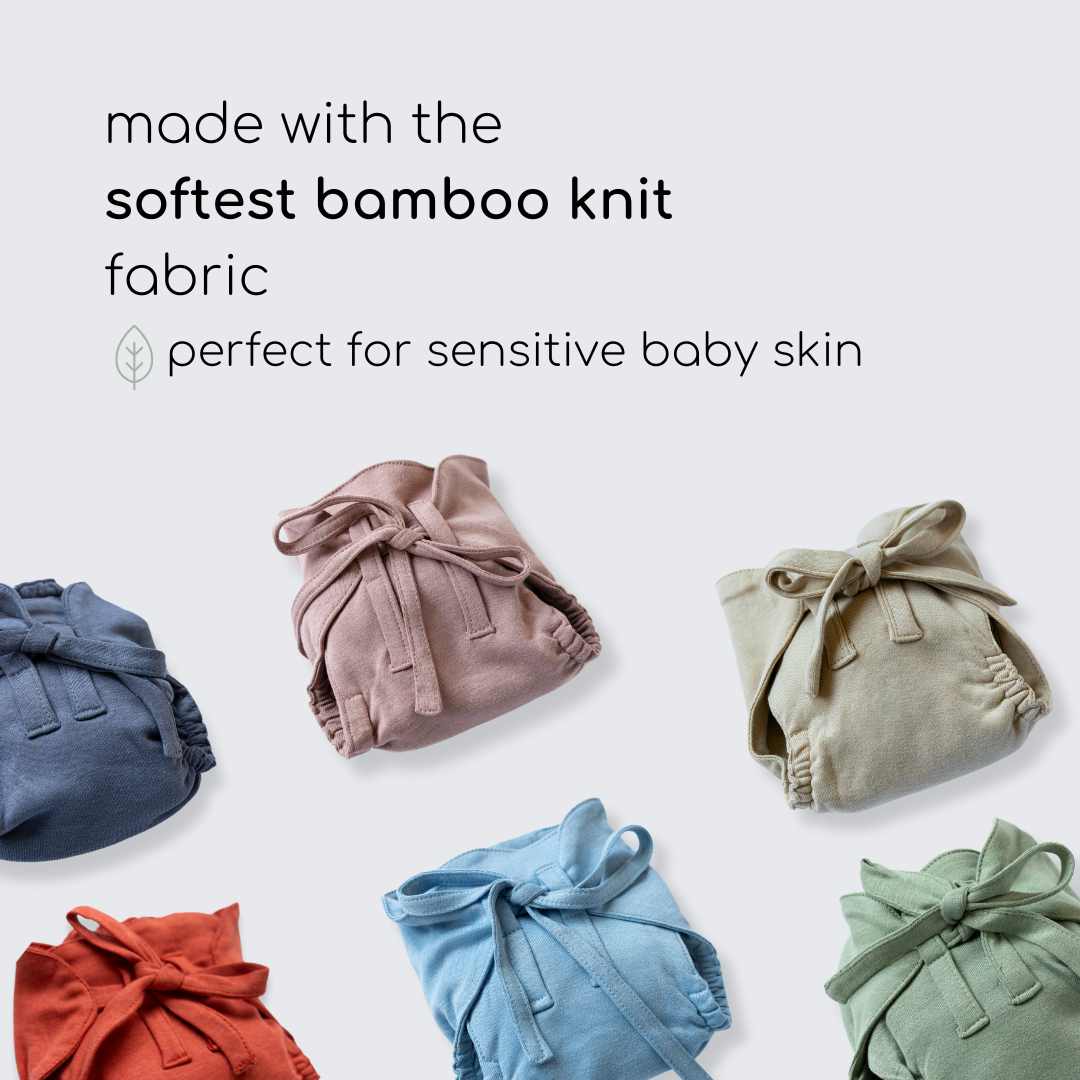 bamboo knit cloth nappy - solid colours