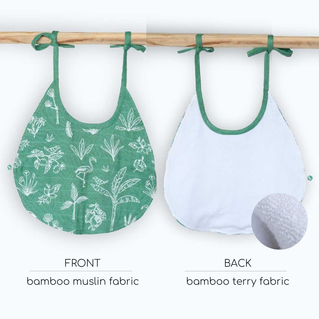 soft_bamboo_muslin_bib_burp_cloth_for_baby_in_tropical_green_print