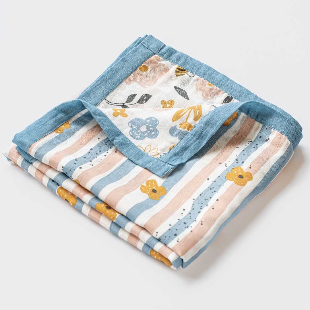 bamboo muslin double sided baby blanket