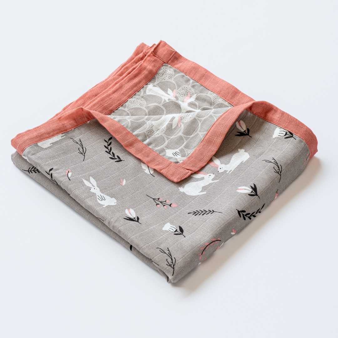 bamboo muslin double sided baby blanket