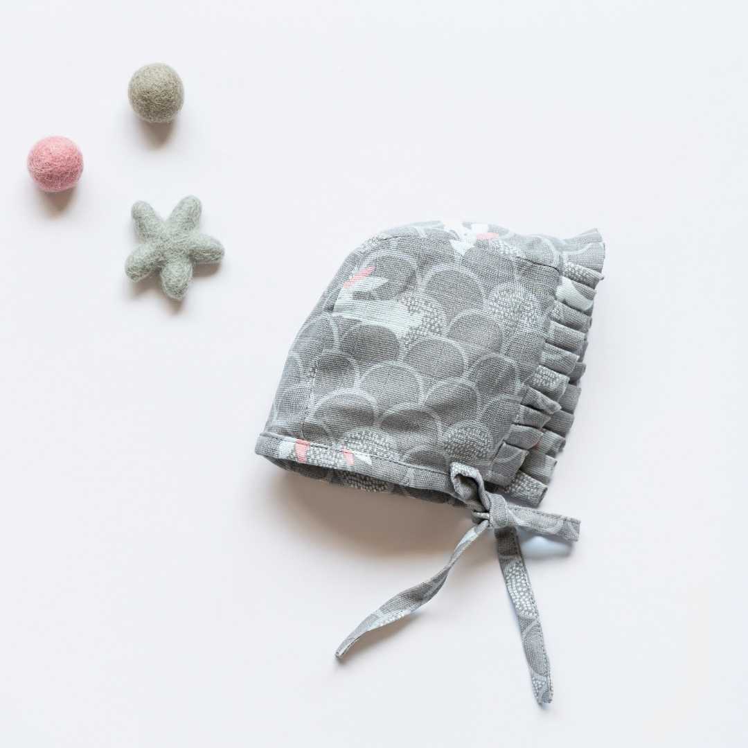 newborn bamboo muslin bonnet cap