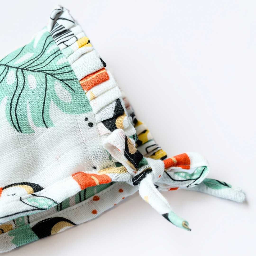 newborn bamboo muslin bonnet cap