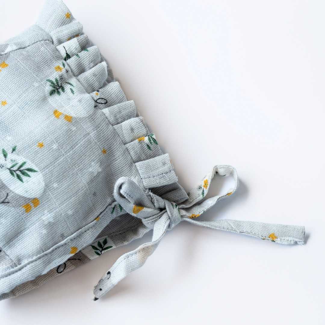 newborn bamboo muslin bonnet cap