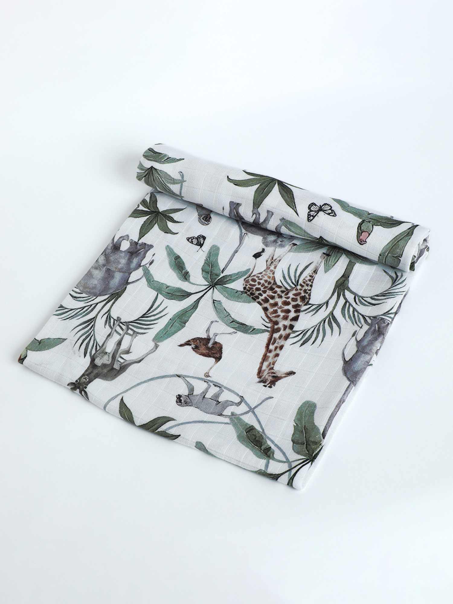 bamboo muslin swaddle - enchanted garden