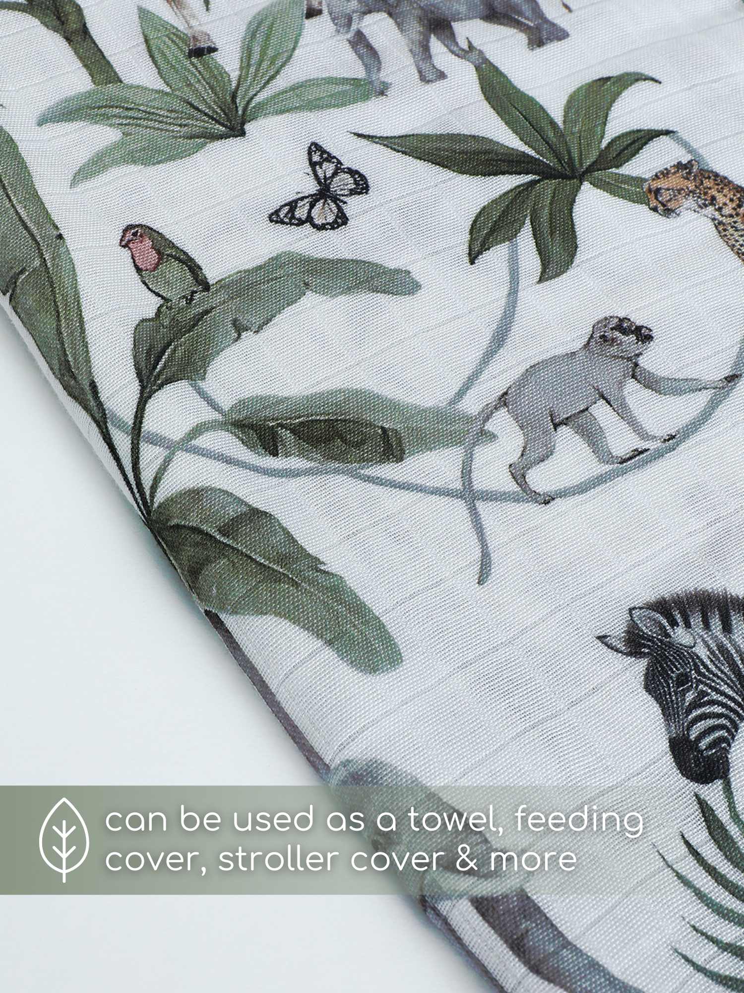 bamboo muslin swaddle - enchanted garden