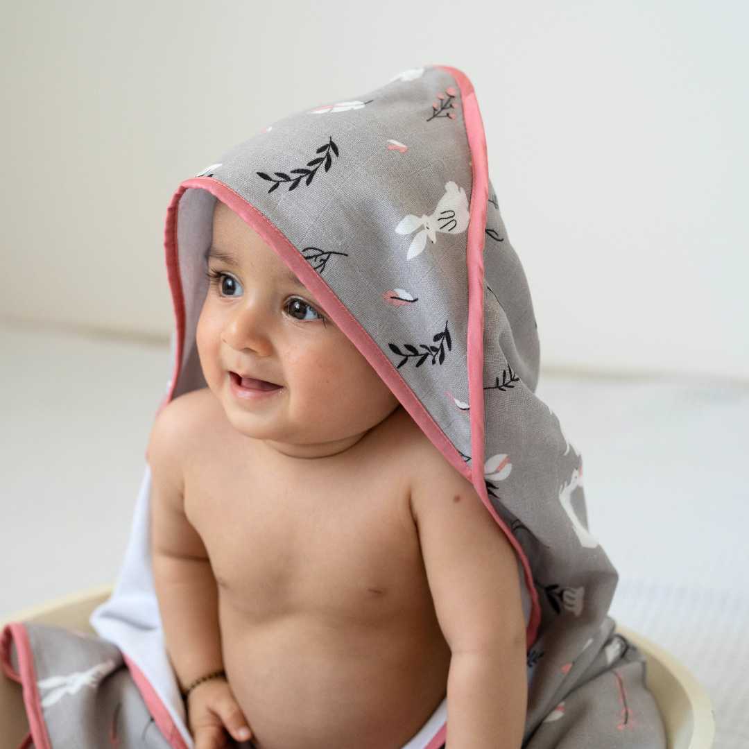 bamboo blanket & hooded towel set