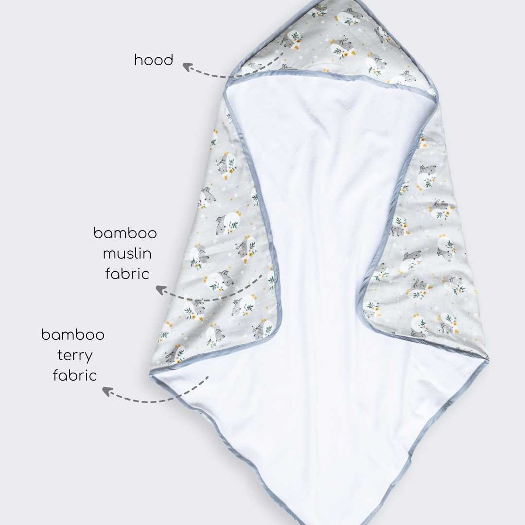 bamboo blanket & hooded towel set