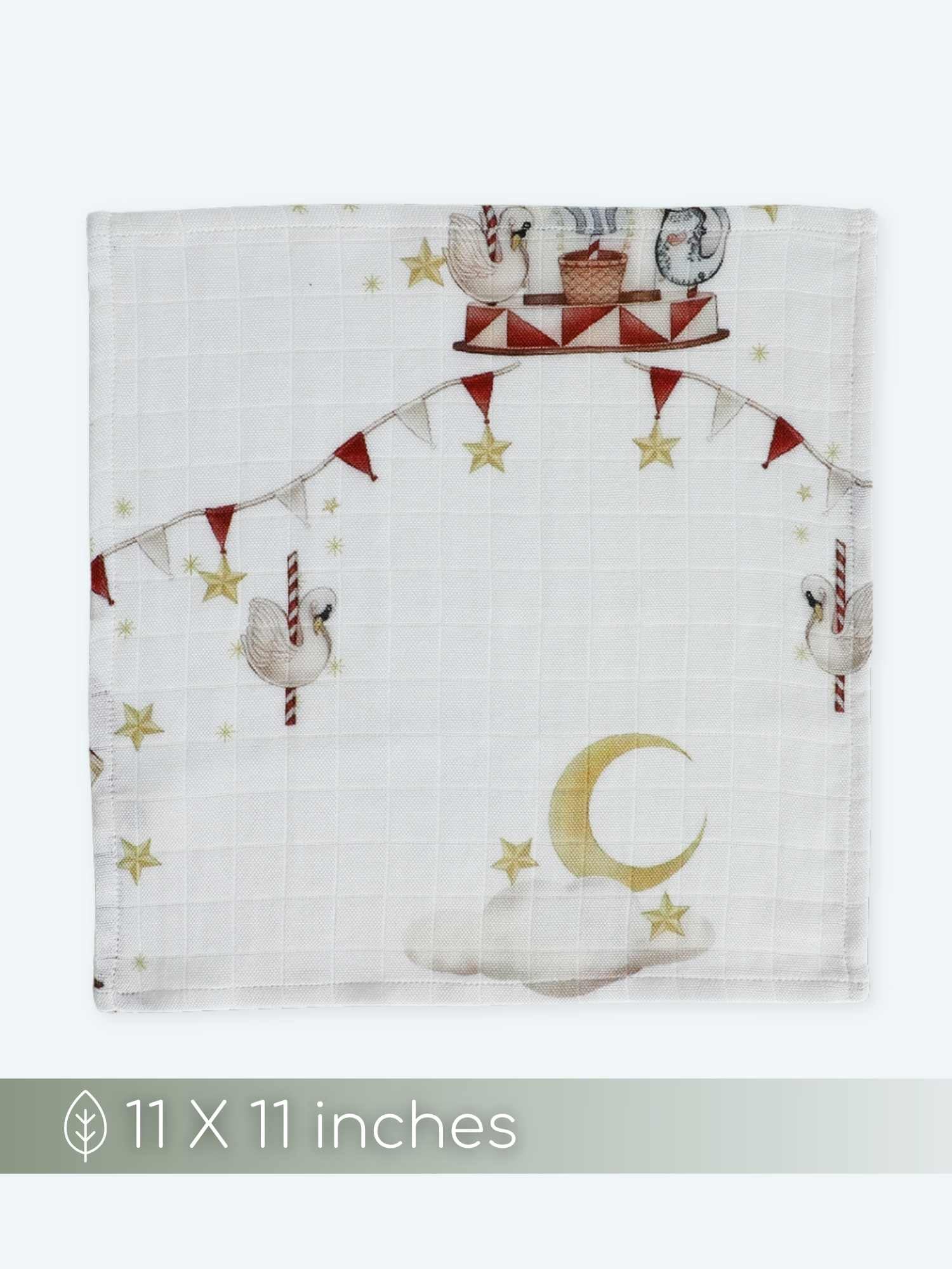 bamboo muslin wash cloth - christmas collection