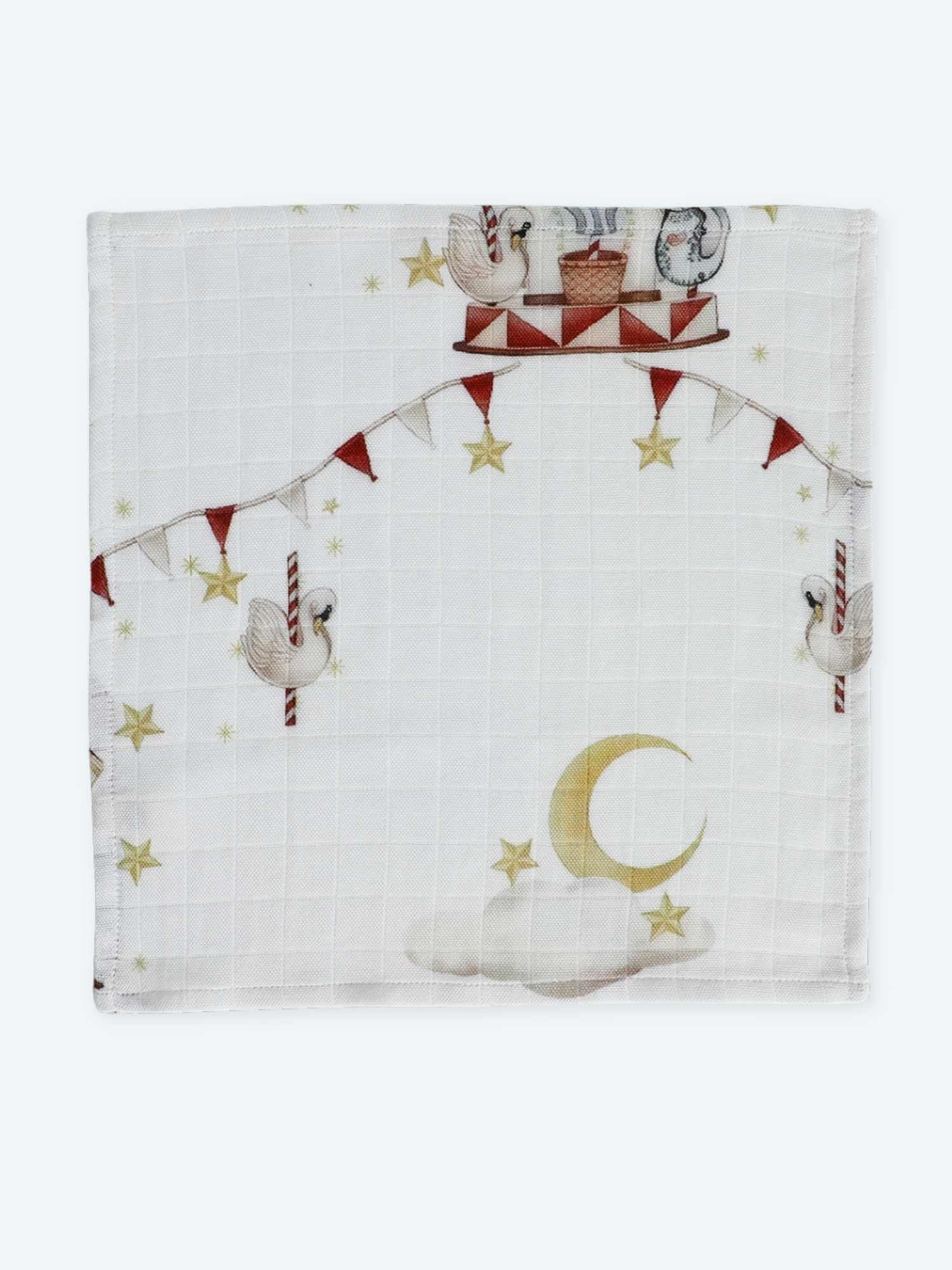 bamboo muslin wash cloth - christmas collection