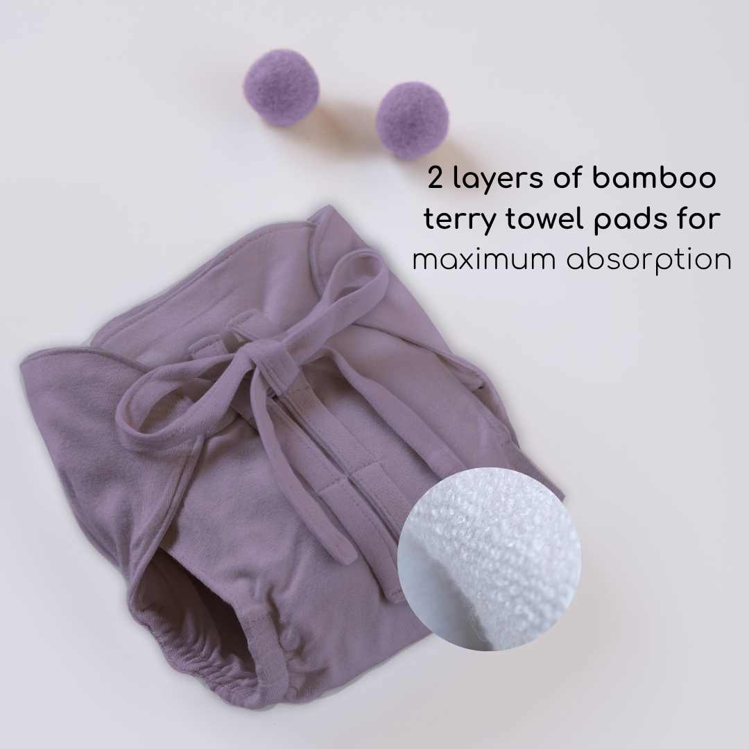 bamboo knit cloth nappy - solid colours
