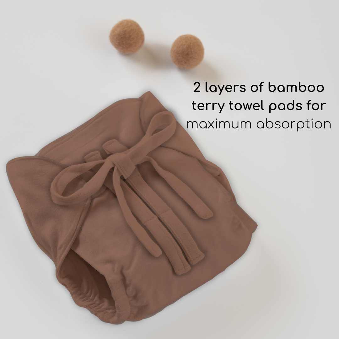 bamboo knit cloth nappy - solid colours