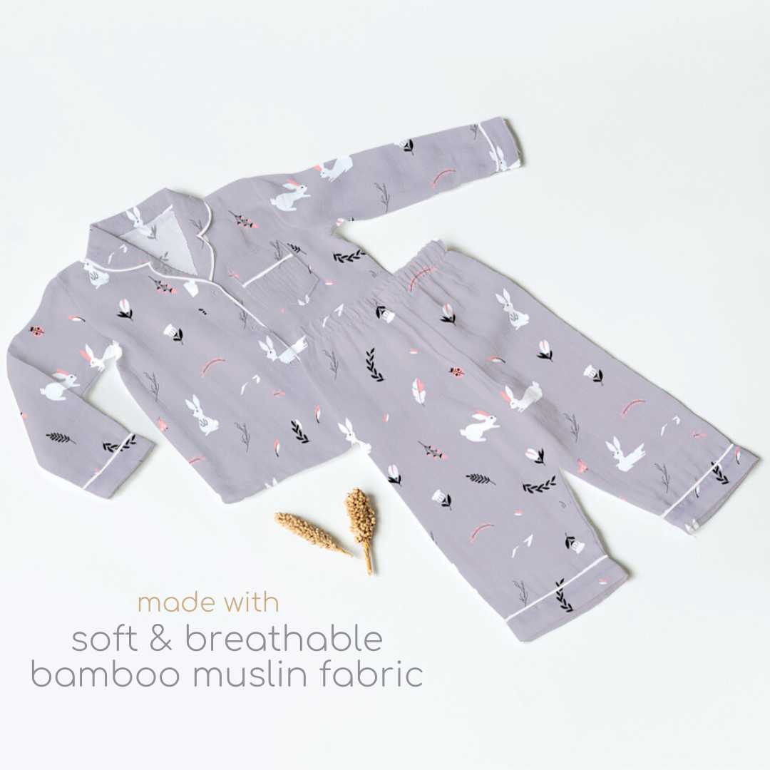 bamboo muslin nightsuit set