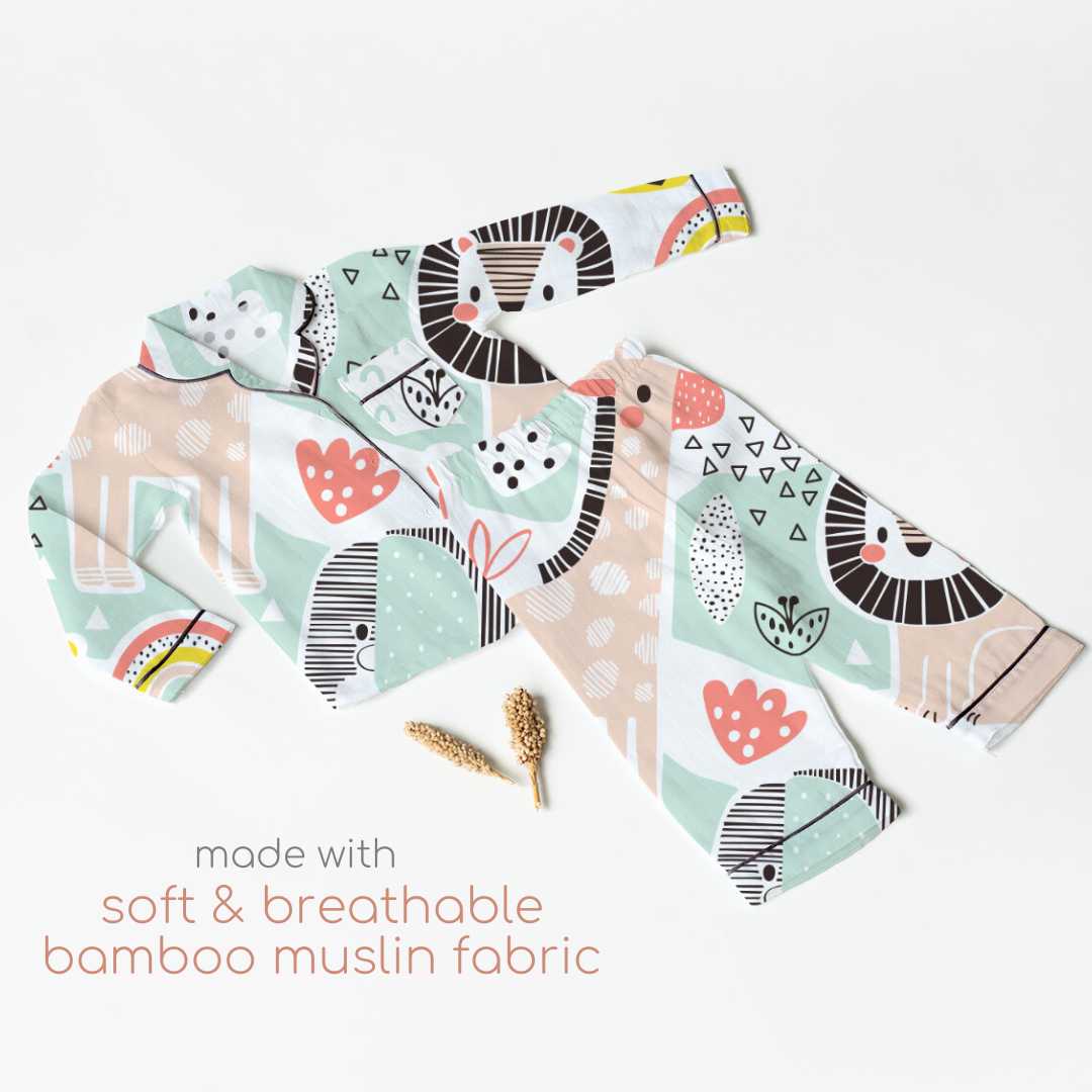 bamboo muslin nightsuit set