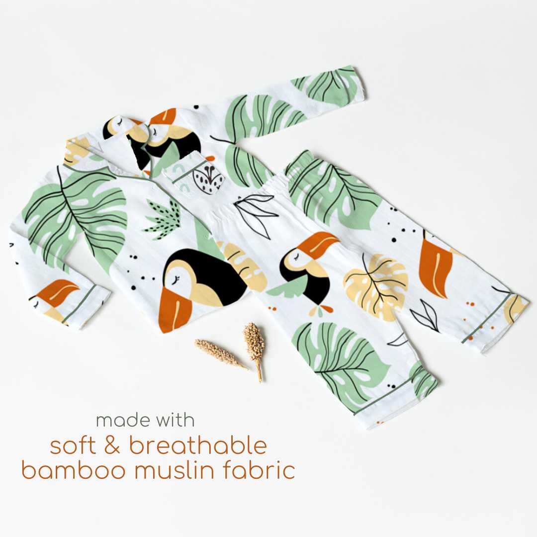 bamboo muslin nightsuit set