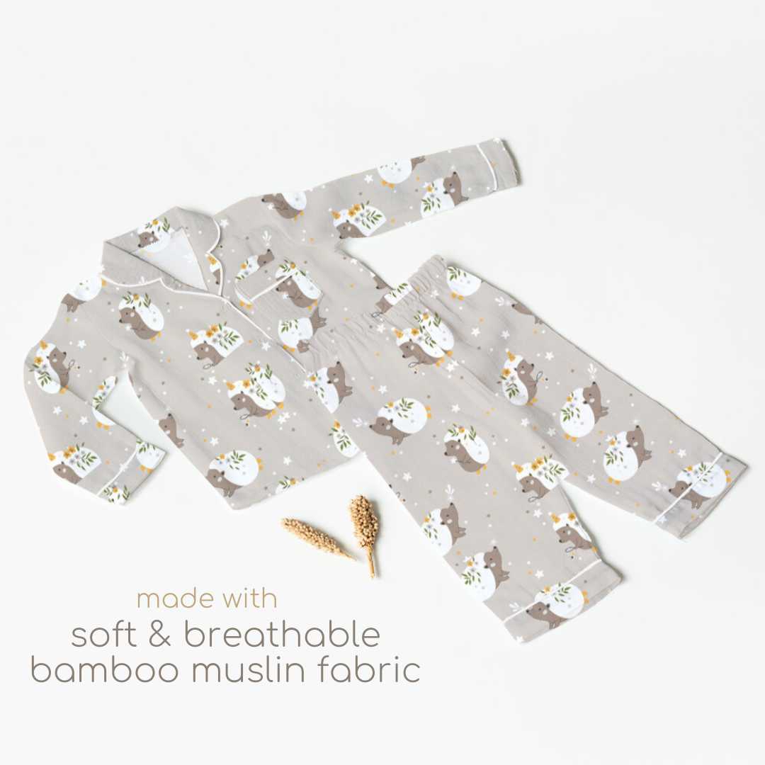 bamboo muslin nightsuit set