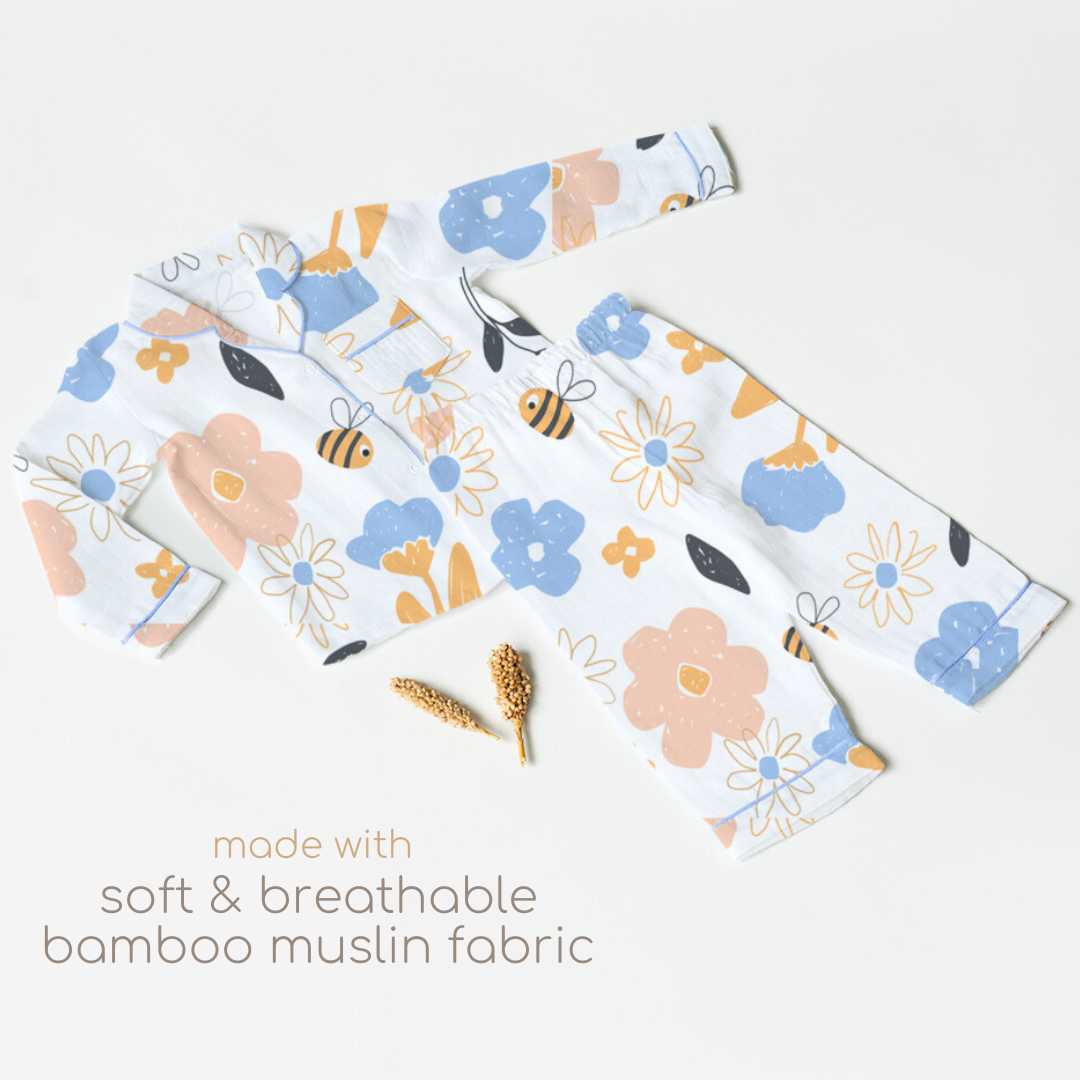 bamboo muslin nightsuit set