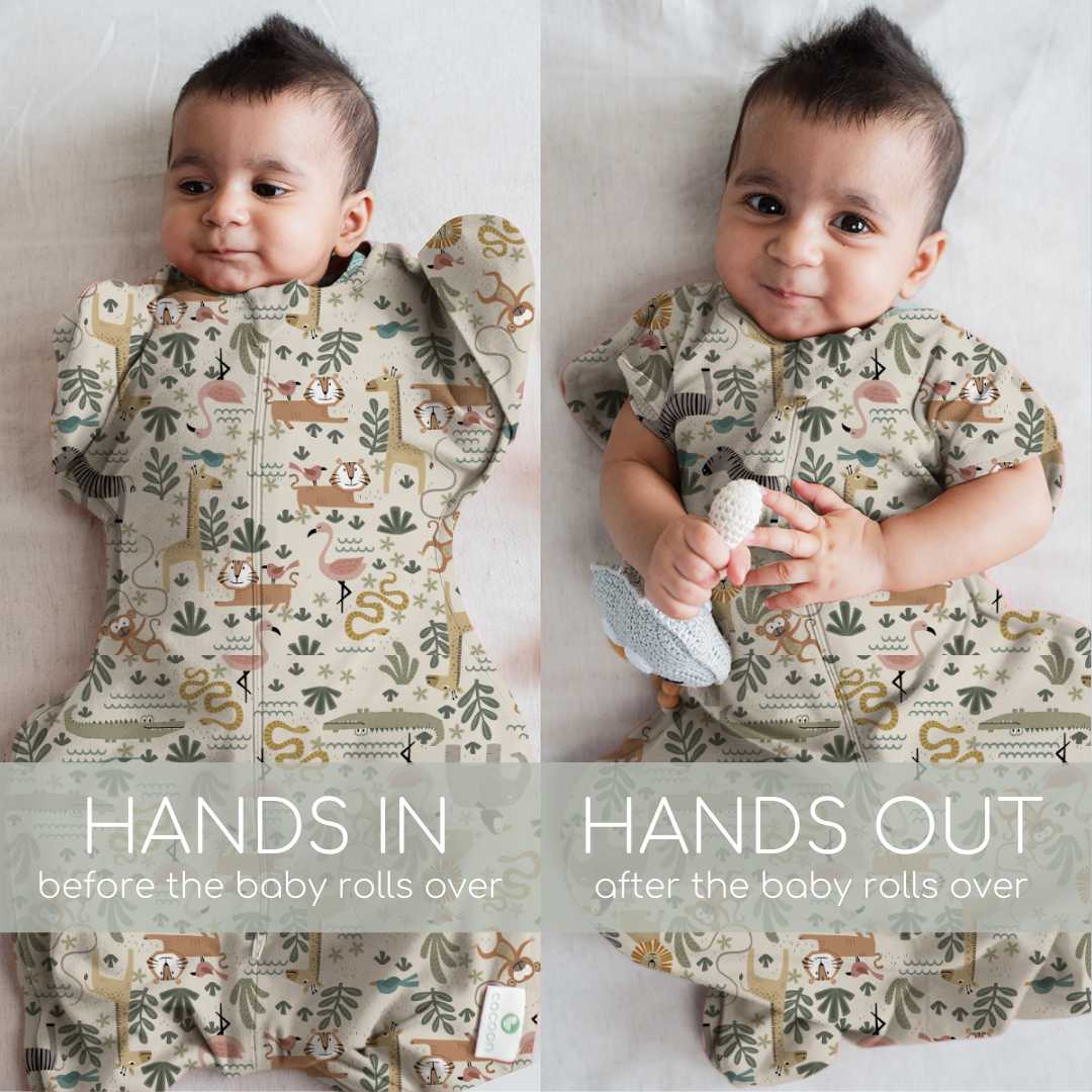 bamboo swaddle out sleep pod - prints