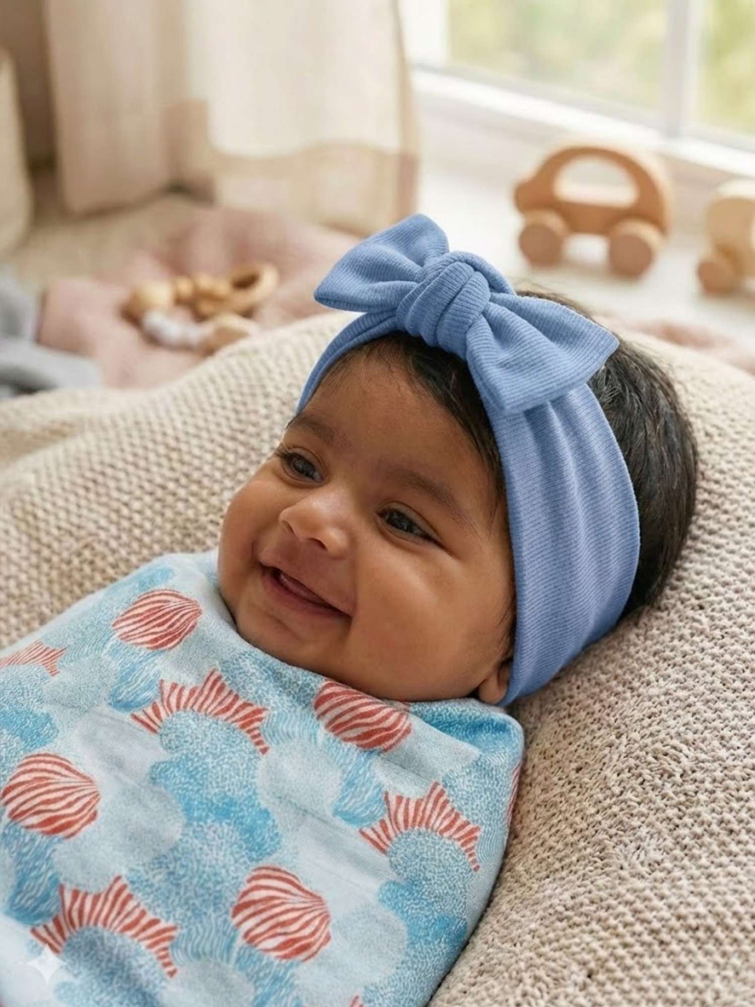 tie-up baby headband