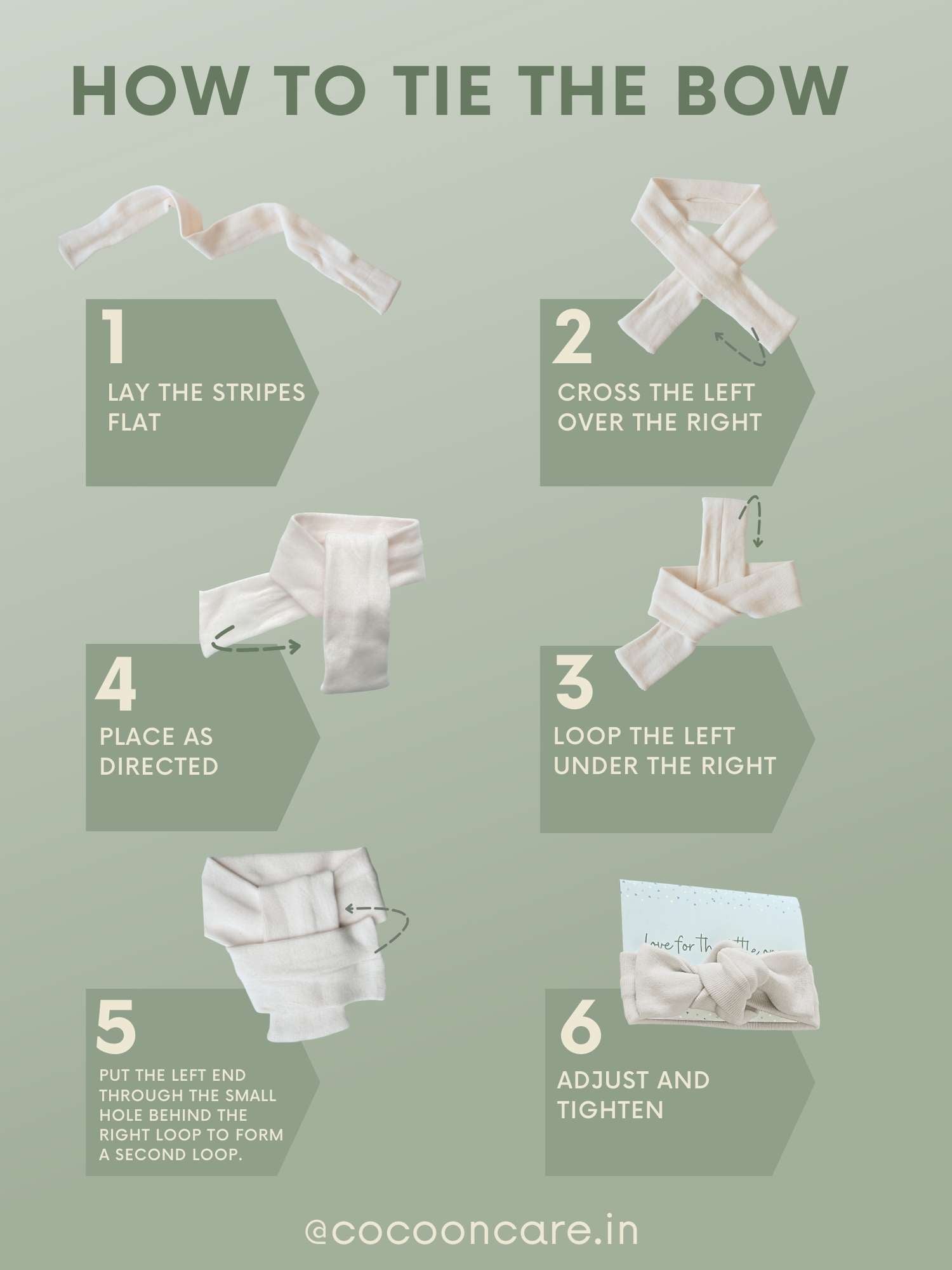 tie-up baby headband