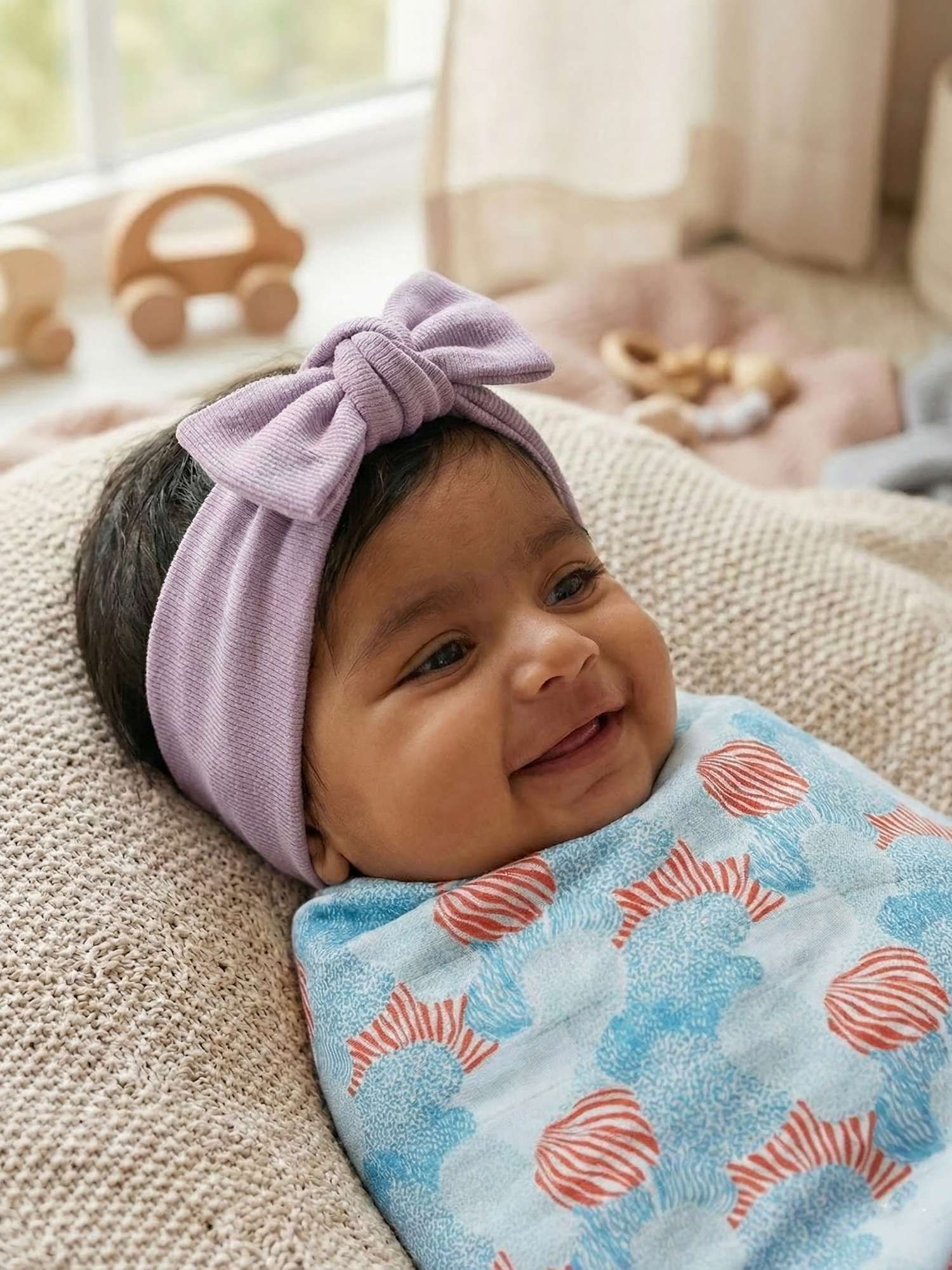 tie-up baby headband