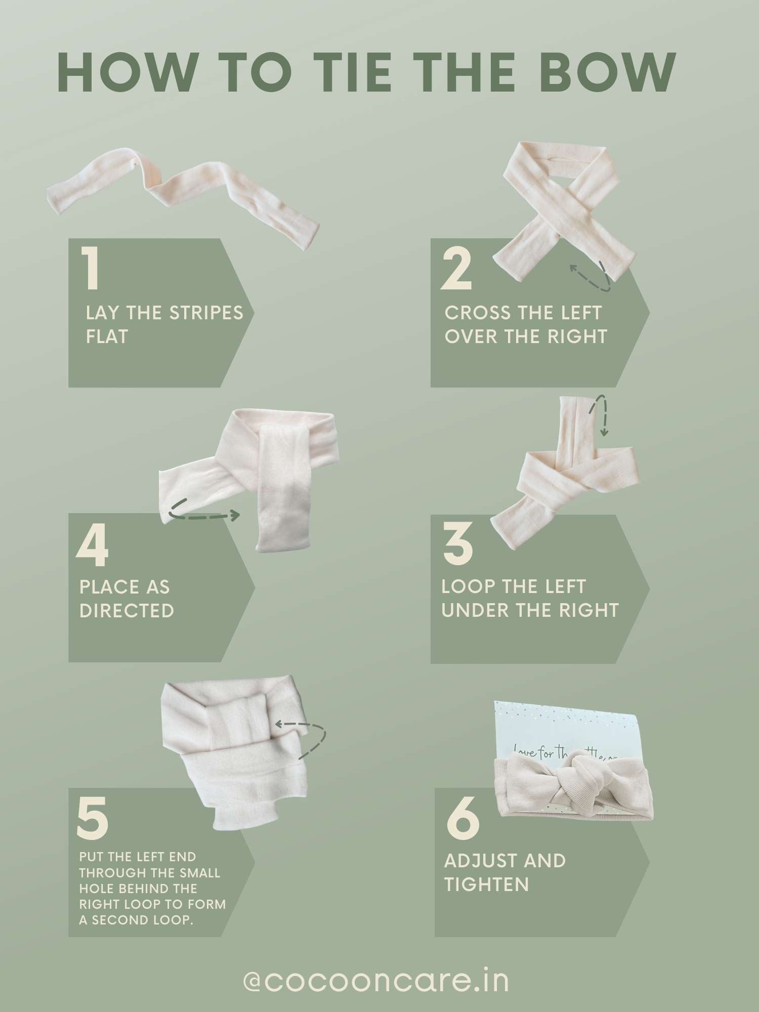 tie-up baby headband