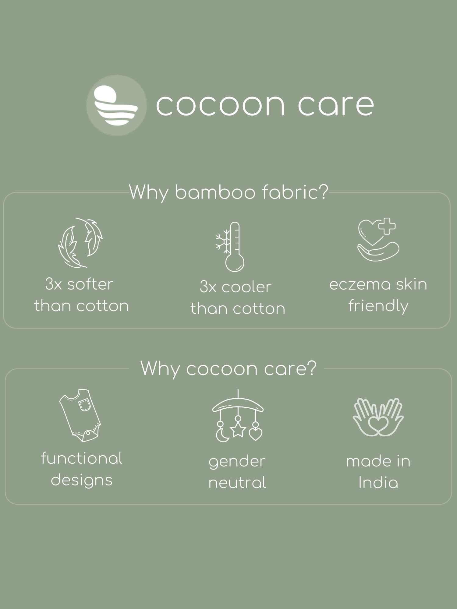 information on why Cocoon Care is the best option for baby wear and its bamboo fabric is the best option for babies