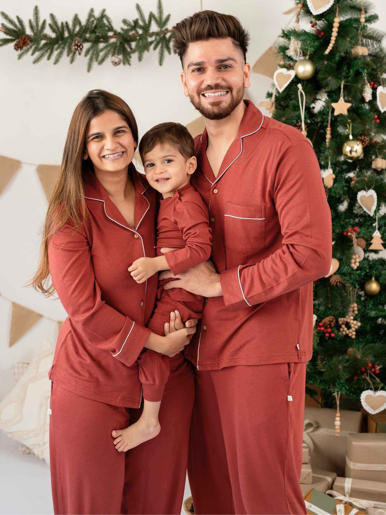 women's bamboo knit nightsuit - valentine edit